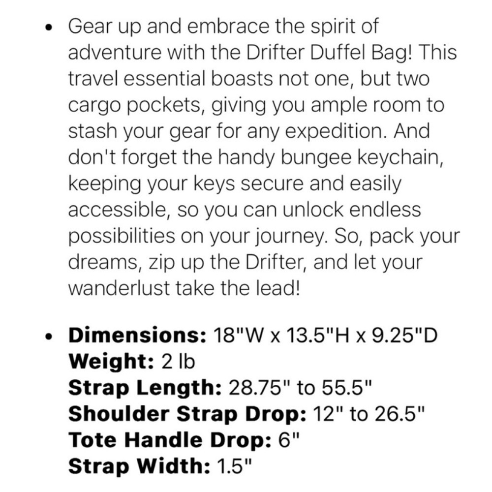 NWT Lug Drifter 2 Duffel Bag in Açaí Berry - Picture 9 of 10